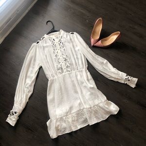 White button up dress